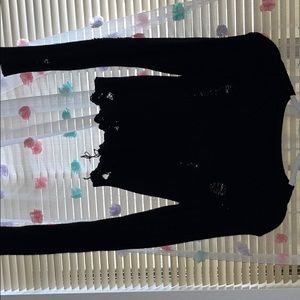 Black came with rips distress